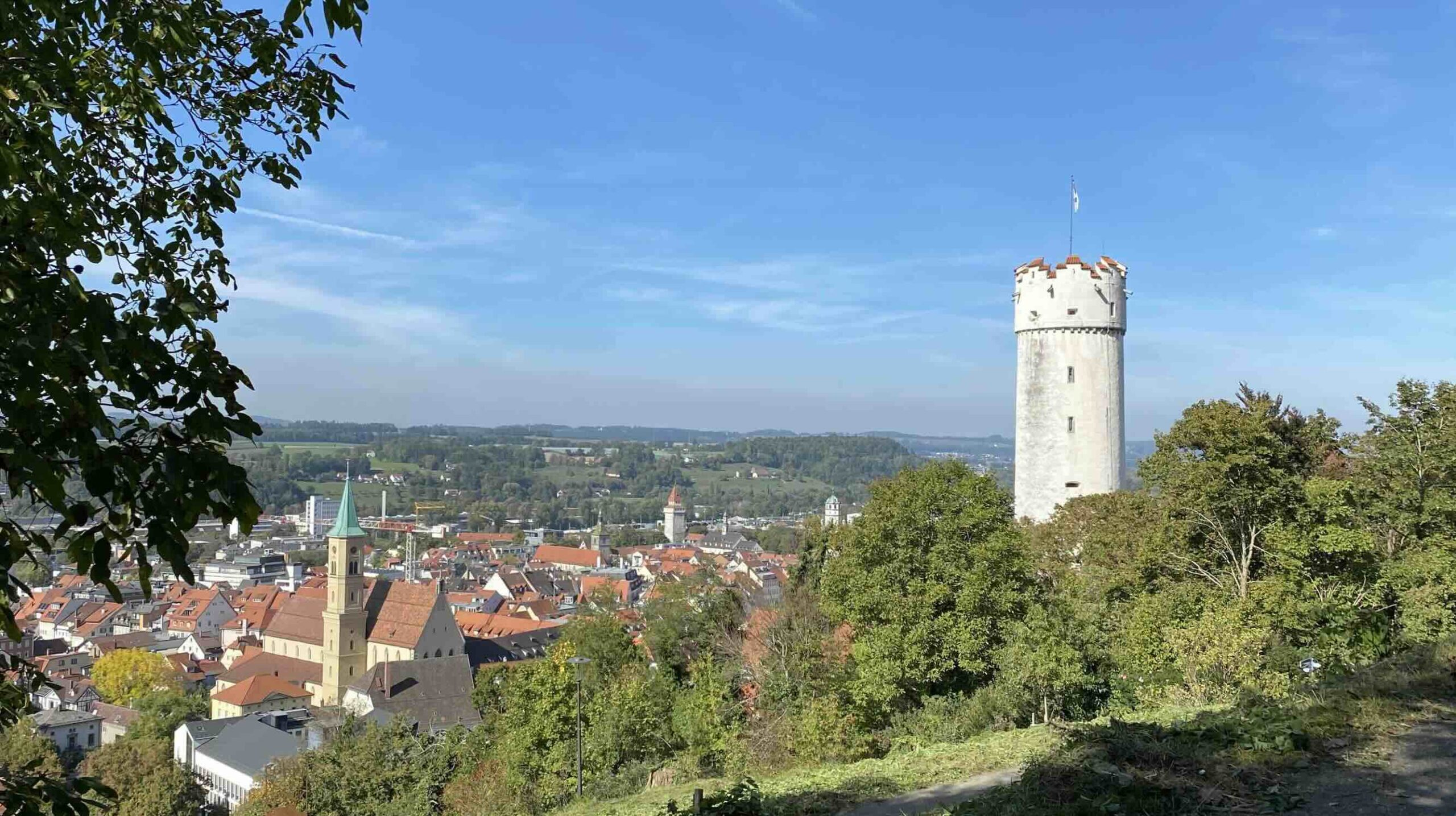 Mehlsack Tower with city views while exploring Ravensburg