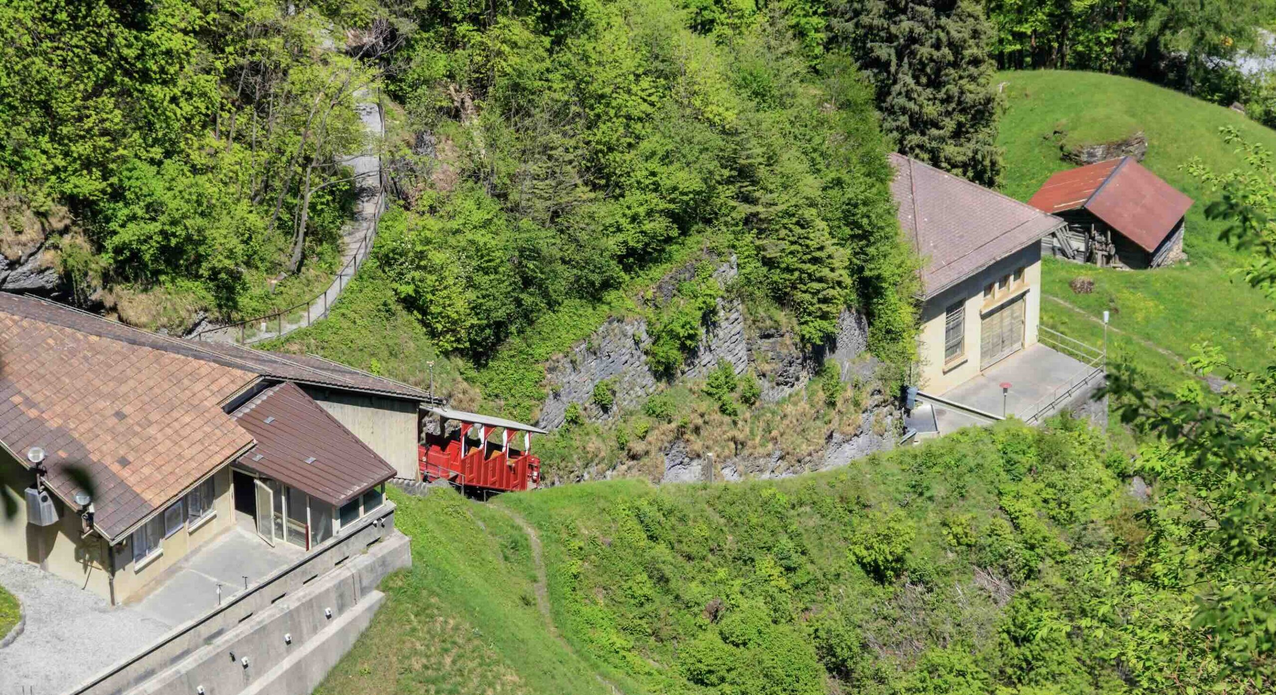 Reichenbachfall funicular -shutterstockOlha Solodenko -Sherlock Holmes in Switzerland