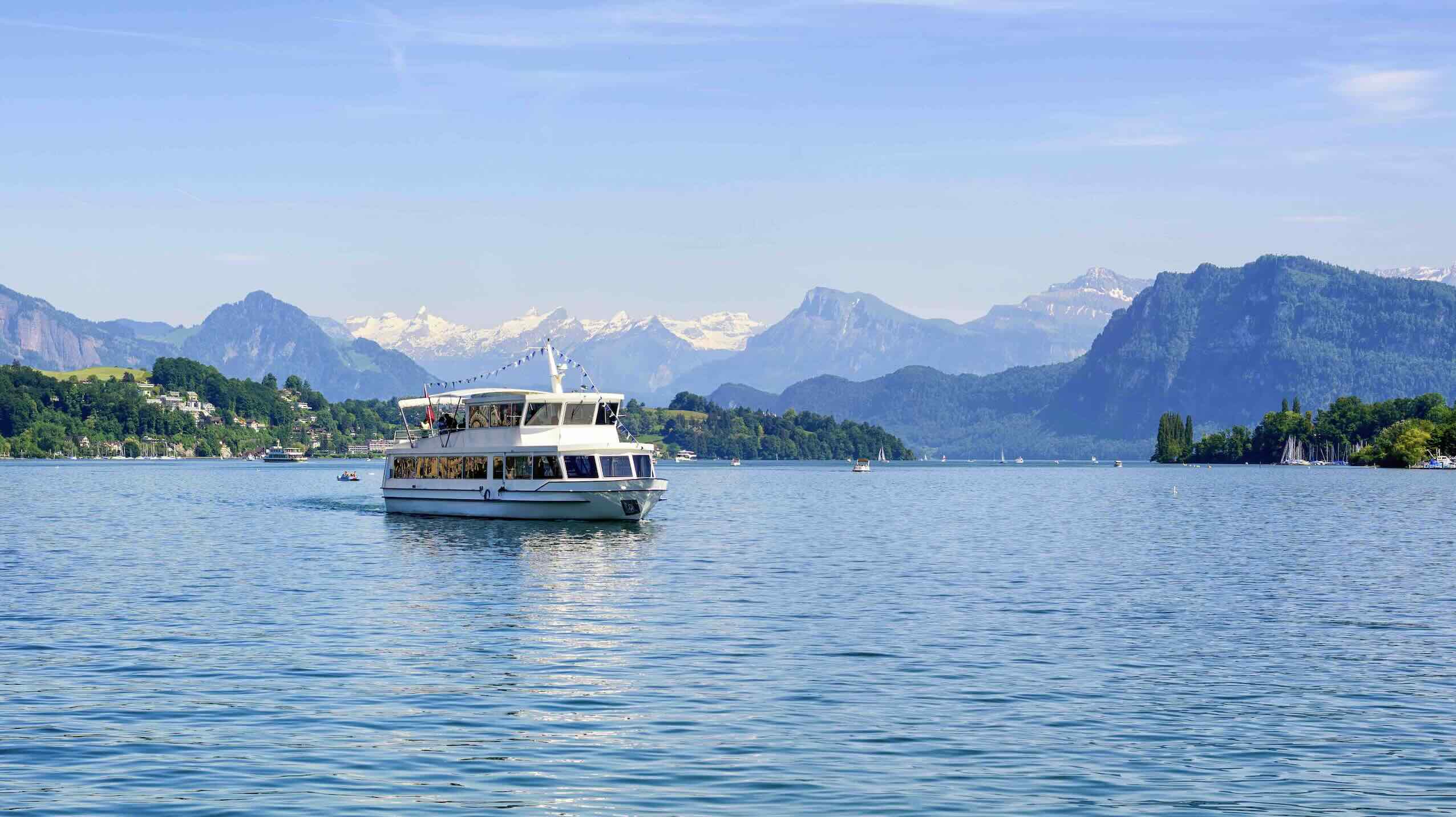 shutterstockBoris Stroujko - lovely Lucerne lake cruise ship