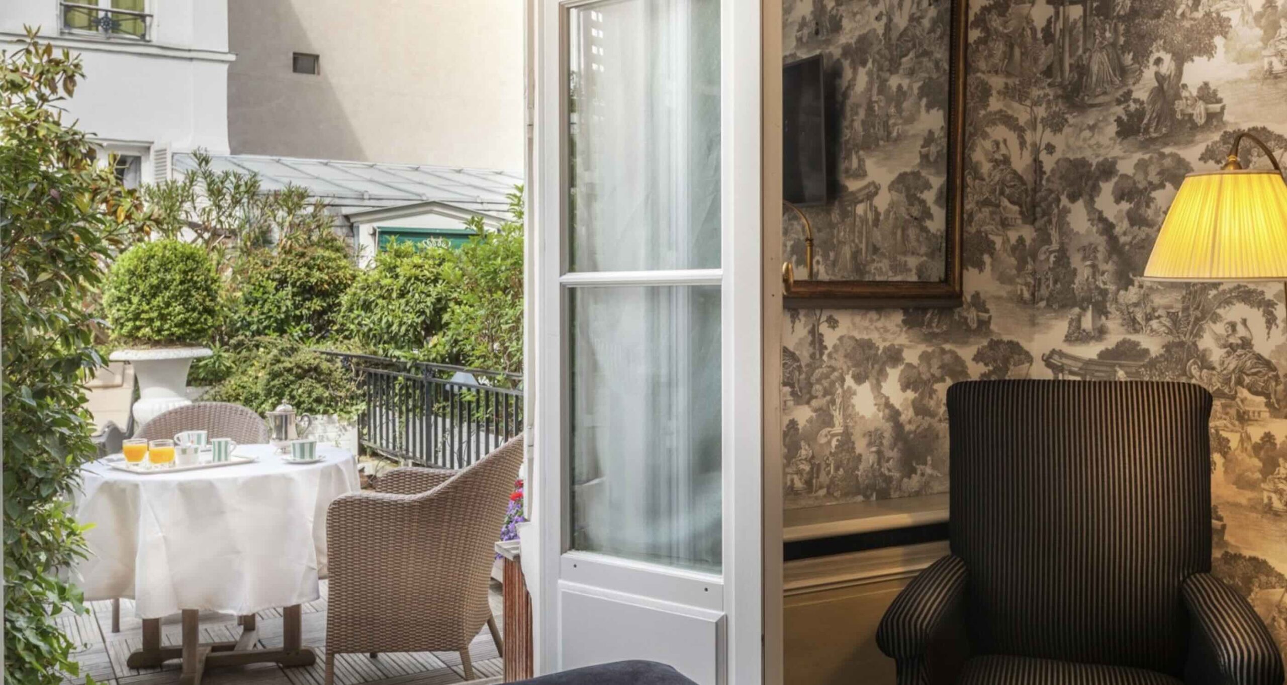 Hôtel Duc de Saint-Simon room with balcony at one of the best luxury boutique hotels in Paris