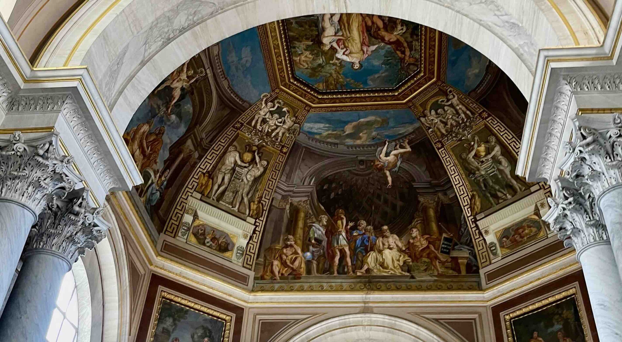 St Peter's Basilica Vatican Museums ceiling painted Photo Charlie Wagner Chazalon