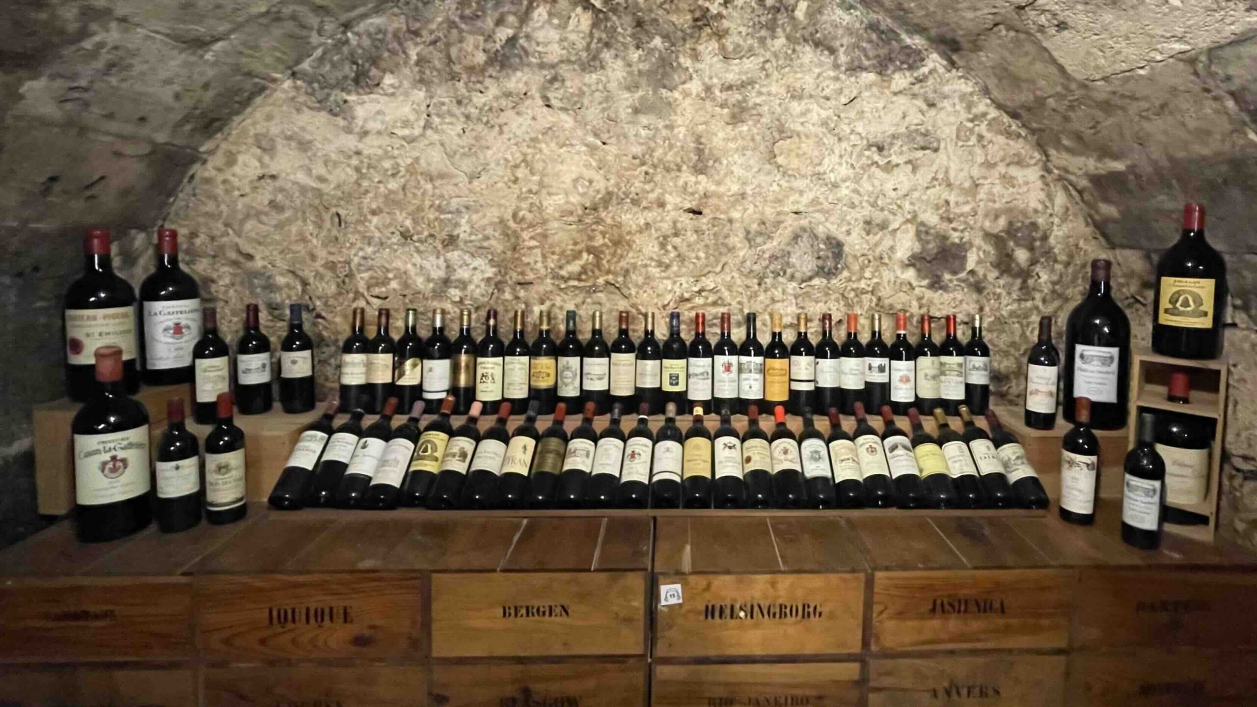 wine & trade cellar with bottles
