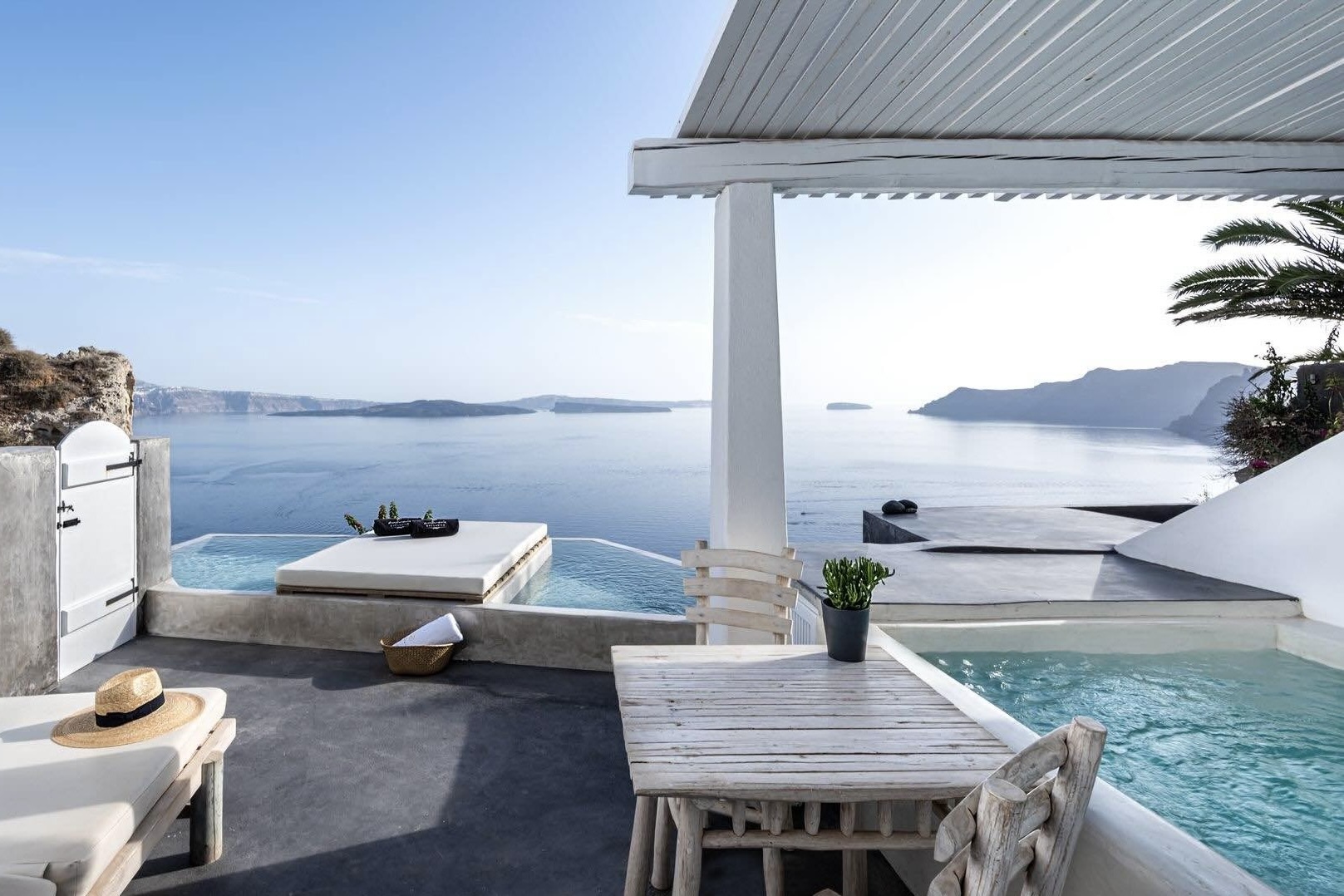 The 5-star Andronis Boutique Hotel boasts superb views from its private pools Santorini Photo courtesy Andronis Boutique Hotel)